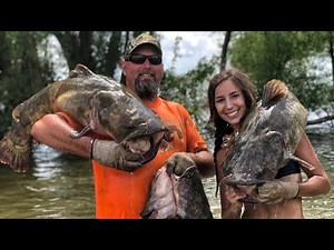 Noodling Season: Aly & Allison Go Noodling with Rend Lake Catfish Guides!
