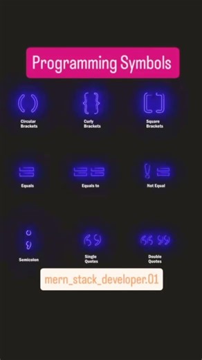 Programming Symbols 👨‍💻💻💯💯#javascript #reactdeveloper #css #fullstackdeveloper #boostrapdeveloper