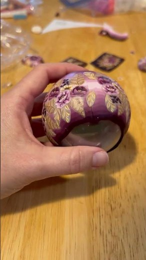 Decorating a Glass Ornament with Polymer Clay (part 3)