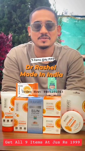 Dr Rashel Bumper Winter Offer 🎉🎉🎉 #Dr_Rashel_Made_In_India 9 Items Combo Set At Just Rs 1999✔️ only on Magic jhola #skincare #drrashelskincare #COMBOS ✅ DERMATOLOGICALLY TASTED ✅ PARABEN & SULPHATE FREE ✅ SUITS ALL SKIN TYPES ✅ ANIMAL TEST FREE ✅ 100% VEGAN ✅ NATURAL EXTRACT ✅ISO GMP CERTIFIED ✅ FDA APPROVED What's Inside The Combo? 1. Day Cream 2. Night Cream 3. Face Serum 4. Sunscreen (Option Available Choose any one Spf 50 75 90 ) 5. Facewash 6. Moisturizer 7. Facial Sheet Mask 8. Wet Wipe
