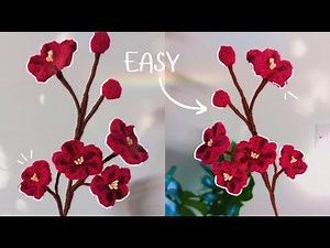 Crochet Plum Blossom | Beginner-Friendly Step-by-Step Tutorial | Quick and Easy Crochet