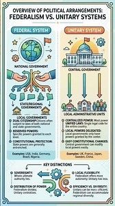 Federalism VS Unitary system explained political science basics #politicalscience #federalism #upsc