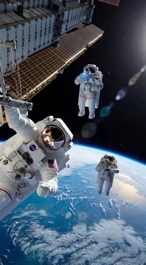 No sound. No gravity. Just focus. NASA astronauts at work — 250 miles above Earth, where perfection isn’t a goal, it’s survival. 🌍🚀 #NASA #soraai #parrotsofinstagram #Sora2 #CCTVFootage @followers | Space AstroVision