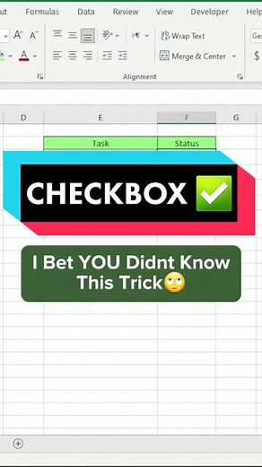 How to Quickly Insert CheckBox in Excel | Learn in 10 Sec!