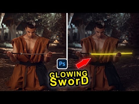 PHOTOSHOP TUTORIAL : How to Glow Sword in Photoshop