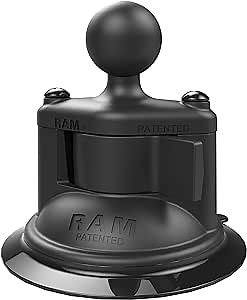 RAM MOUNTS Twist-Lock Composite Suction Cup Base with Ball RAP-B-224-1U with B Size 1" Ball