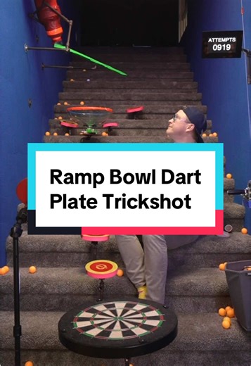Ramp Bowl Plate Dart Trickshot #trickshot #satisfying | Bowl Plate