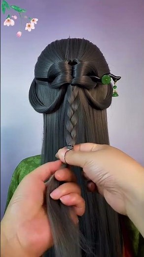 Beautiful Half-Up Twist Hairstyle ✨ Easy Long Hair Tutorial #Hairstyle #HairTutorial #HalfUpHairstyl