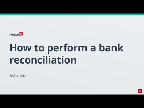 RECKON ONE - How do I reconcile transactions?