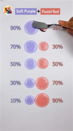 11K views · 46 reactions | Soft Purple Vs Pastel Red Satisfying color mixing Shades Ep 03 #colormixing #colors #slime #shorts | Painting Concept | Facebook