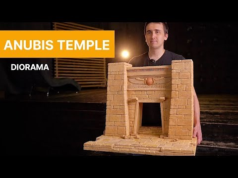 Diorama Anubis Temple Overwatch, miniature 1/12 scale