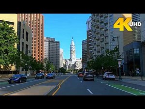 Philadelphia Pennsylvania 4K Driving Tour | Historic Landmarks, Benjamin Franklin Parkway & Old City