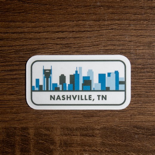 Nashville, Tennessee Skyline Sticker - Etsy