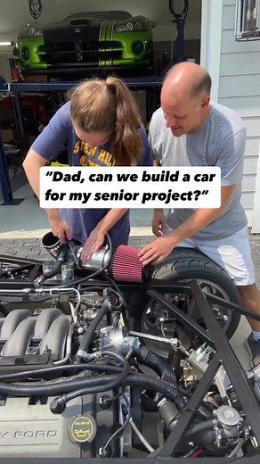 Emerson M. and his daughter, Julia decided to build a Factory Five Type 65 Coupe car as part of her senior project for high school. He says, “the first start of the engine was about one year later.” The engine is a second-generation Coyote V8 from a 2016 Mustang GT. Emerson’s daughter, Julia “really leaned into the project and especially enjoyed all the wiring, riveting, and the suspension build.” Julia also prepped the salvage motor for the install. Before she graduated she started the car and 