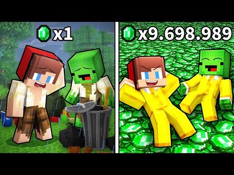 Mikey and JJ from 0 to 1 000 000 Emeralds (Minecraft Maizen)