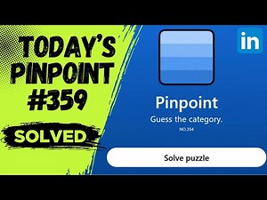 LinkedIn Pinpoint #359 Today's Answer #pinpoint