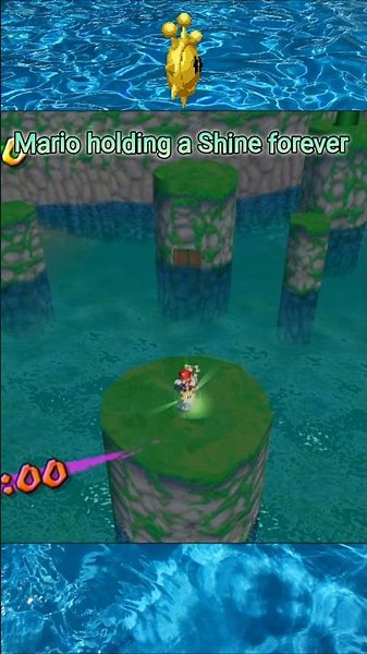 Grabbing a Shine Softlock - Super Mario Sunshine #glitch #retrogaming #supermariosunshine #mario