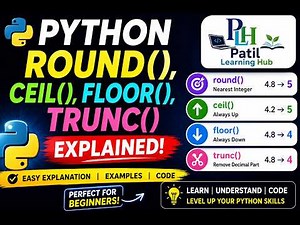 Python round(), ceil(), floor(), trunc() Explained | Easy for Beginners