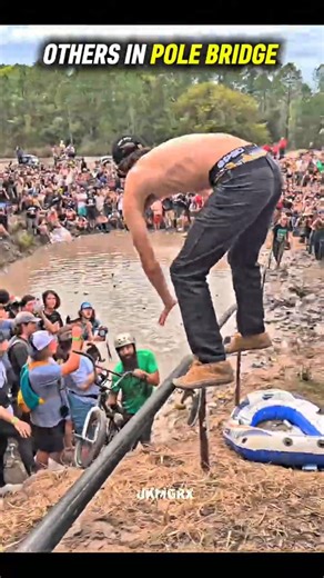 Others on pole bridge vs last guy👀