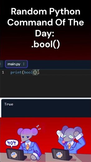 Random Python Command Of The Day, bool() #coding #python #programming