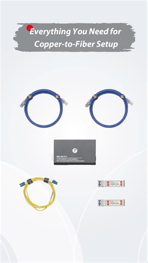 How to Convert Copper to Fiber | FS Media Converter Demo #networking #mediaconverter #shorts