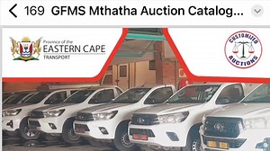 REMINDER‼️ The Eastern Cape Dept. Transport through its entity, GFMS (Government Fleet Management Services) is auctioning over 100 government vehicles. Date: 18 Sept. 2024 Time: 11:00 Venue: Mthatha (1 Owen Street) | Eastern Cape Department of Transport