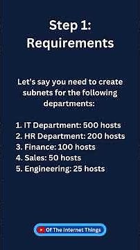 Quick Scenario: Subnetting the Network 10.0.0.1