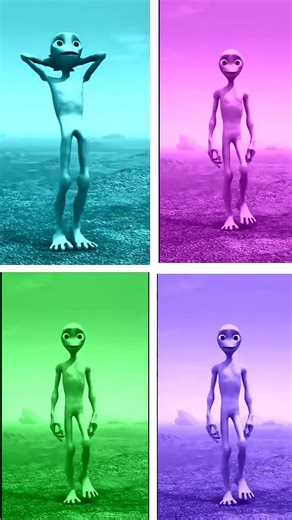 Alien blue light vs Alien pink Alien dance