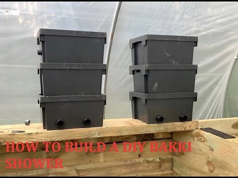 How to make a home made bakki shower and polytunnel progress update