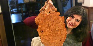 We tried to finish Milan's famous "elephant ear" fried meat chop