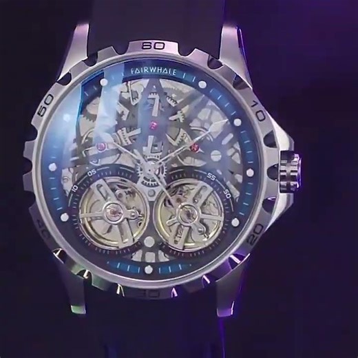 Fashionable Skeleton Mechanical Watch for Men | Modern Luxury Timepiece
