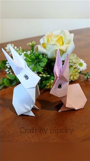 Origami Bunny🐰🥰#origami #craft #bunny
