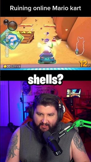 Mario Kart Big Brain Play via @elliott_etches