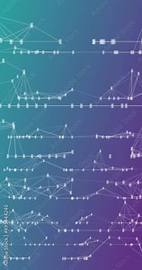 Plexus 3d animation with joint and point of conection. Abstract background of a network with polygonal connection. Inernet Data connection concept for abstract backdrop