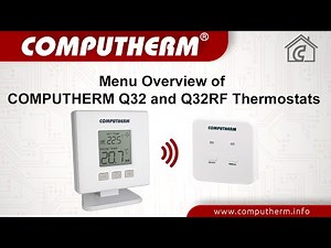 Menu Overview of COMPUTHERM Q32 and Q32RF Thermostats
