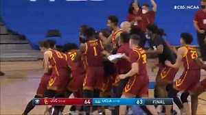 70K views · 3.3K reactions | FINAL: USC 64, UCLA 63! Tahj Eaddy hits a dagger 3 to #BeatTheBruins! #FightOn | USC Trojans | Facebook