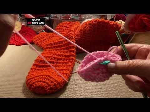 At Home&Travel Crochet Slipper Tube Socks Fall/Winter Series. Easy to follow tutorial🧶