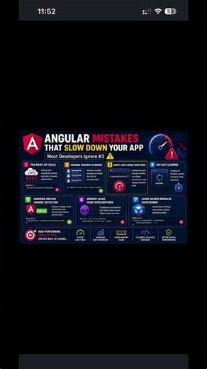 Angular mistake that slow down app 👇 #angular #2026 #performance