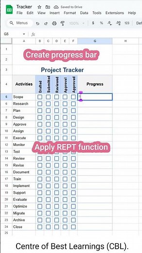Create project tracker to monitor tasks in #excel #exceltips #exceltutorial
