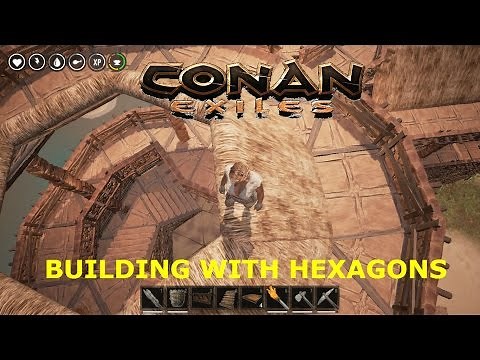 TwCE Building with Hexagons in Conan Exiles