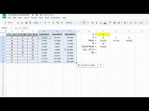 Spreadsheet ANOVA