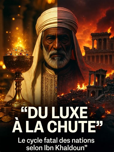 Du luxe à la chute : Le cycle fatal des nations selon Ibn Khaldoun Cette vidéo explore les théories sociologiques d'Ibn Khaldoun concernant le cycle de vie des civilisations et des empires. L'élément central de sa pensée est la Asabiyyah, un esprit de solidarité collective indispensable à la conquête et au maintien du pouvoir politique. L'auteur explique que la religion peut amplifier cette force sociale, mais souligne qu'une nation décline inévitablement lorsqu'elle sombre dans le luxe et l'ois