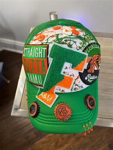 FAMU Junk Hat | Handmade HBCU Cap, Bottle Cap Decor - Etsy