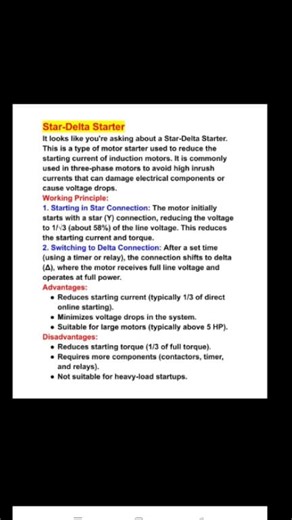 STAR DELTA STARTER | Dronveer electrical testing