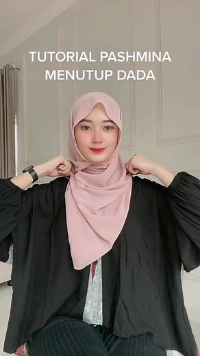 tutorial pashmina menutup dada pake hijab dari @Itsmostly✨🕊 gampang bgt di atur luv🤍