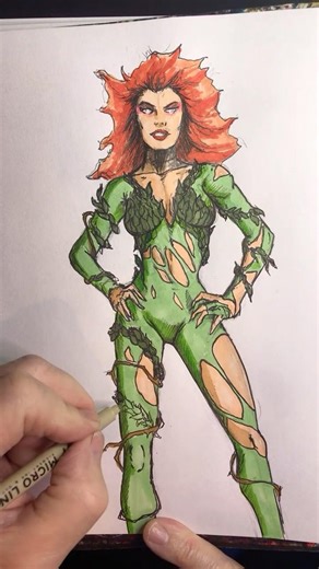 Live highlight / POISON IVY / DC COMICS / GCI STUDIOS/ LIVESTREAM SKETCH