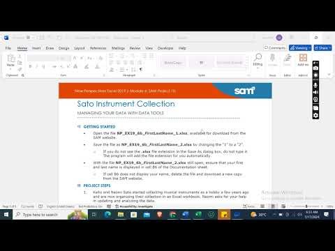 Excel 2019 | Module 6: SAM Critical Thinking Project 1c | Oval Lake Hospital #newperspectives
