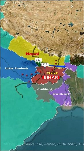 Bihar Geography Explained Through Map | indian geography