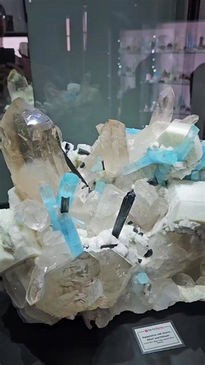 47K views · 3.6K reactions | AQUAMARINE QUARTZ WITH SCHORL & FELDSPAR - FINE ART MINERALS  | Saltshack | Facebook