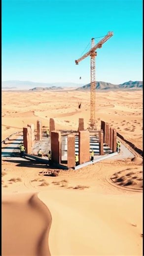 From Empty Desert to Luxury Desert Resort | Incredible Construction Time-Lapse🙄🙄🙄#shorts #viral